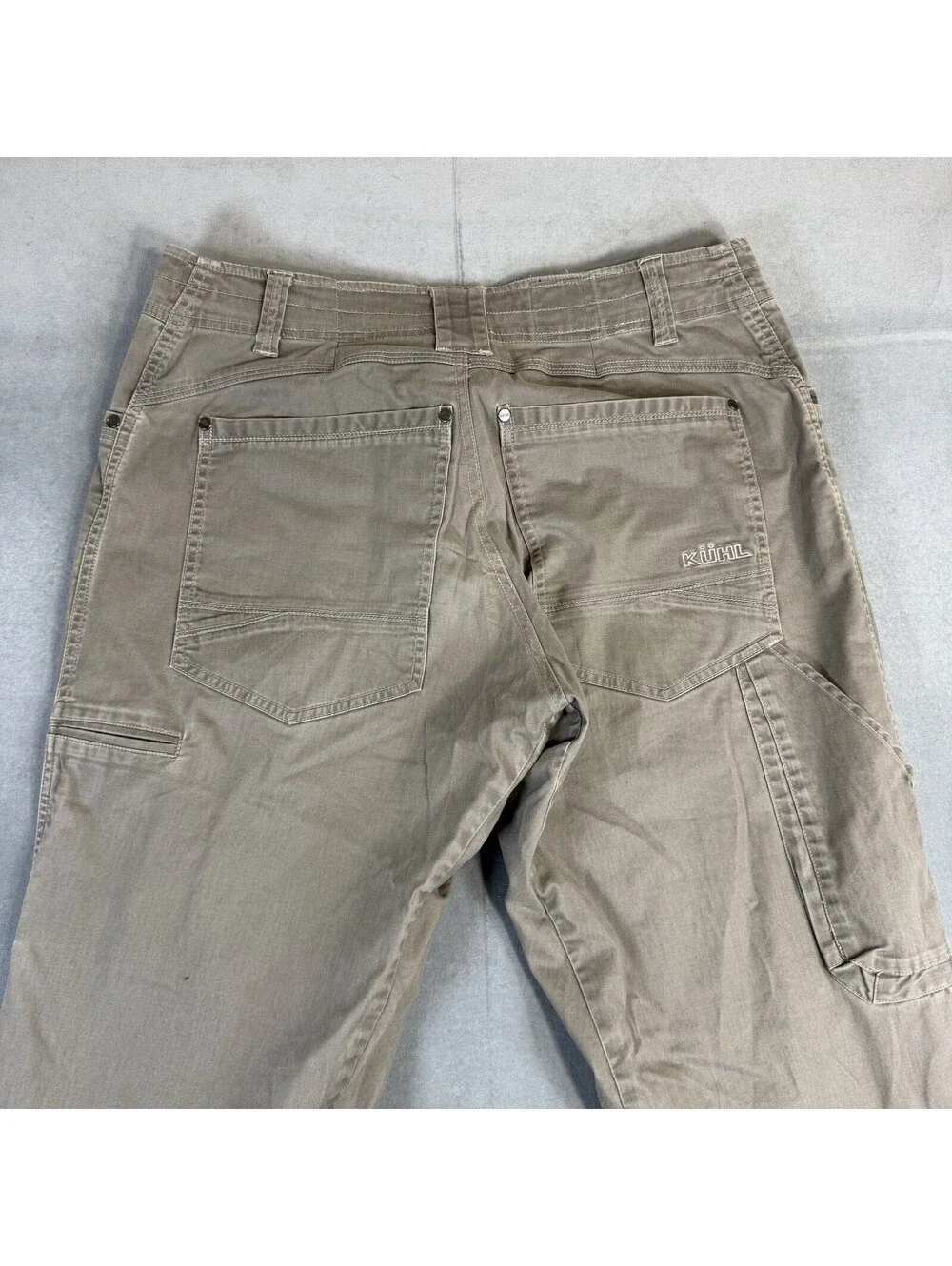 Kuhl Desperado Pants Men’s 34x34 Khaki Patina Dye Hiking Outdoor Mountain Work